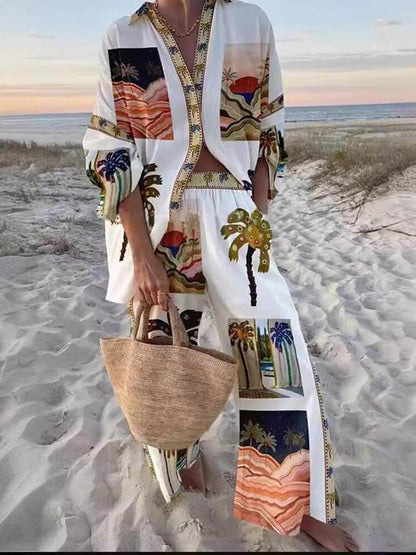 Zanzibar | Conjunto estampado tropical oversize