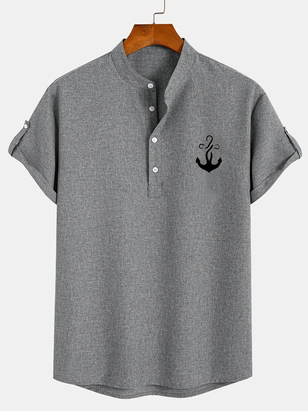 Nómada | Camisa Lino Beige Manga Corta