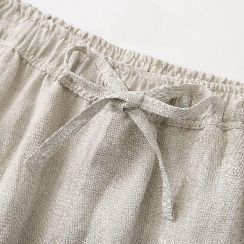 Granada | Pantalón lino holgado con cintura