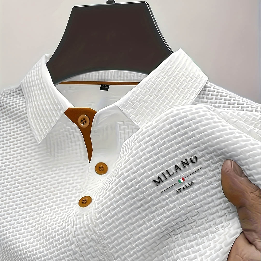 Milano | Polo Blanco Texturizado