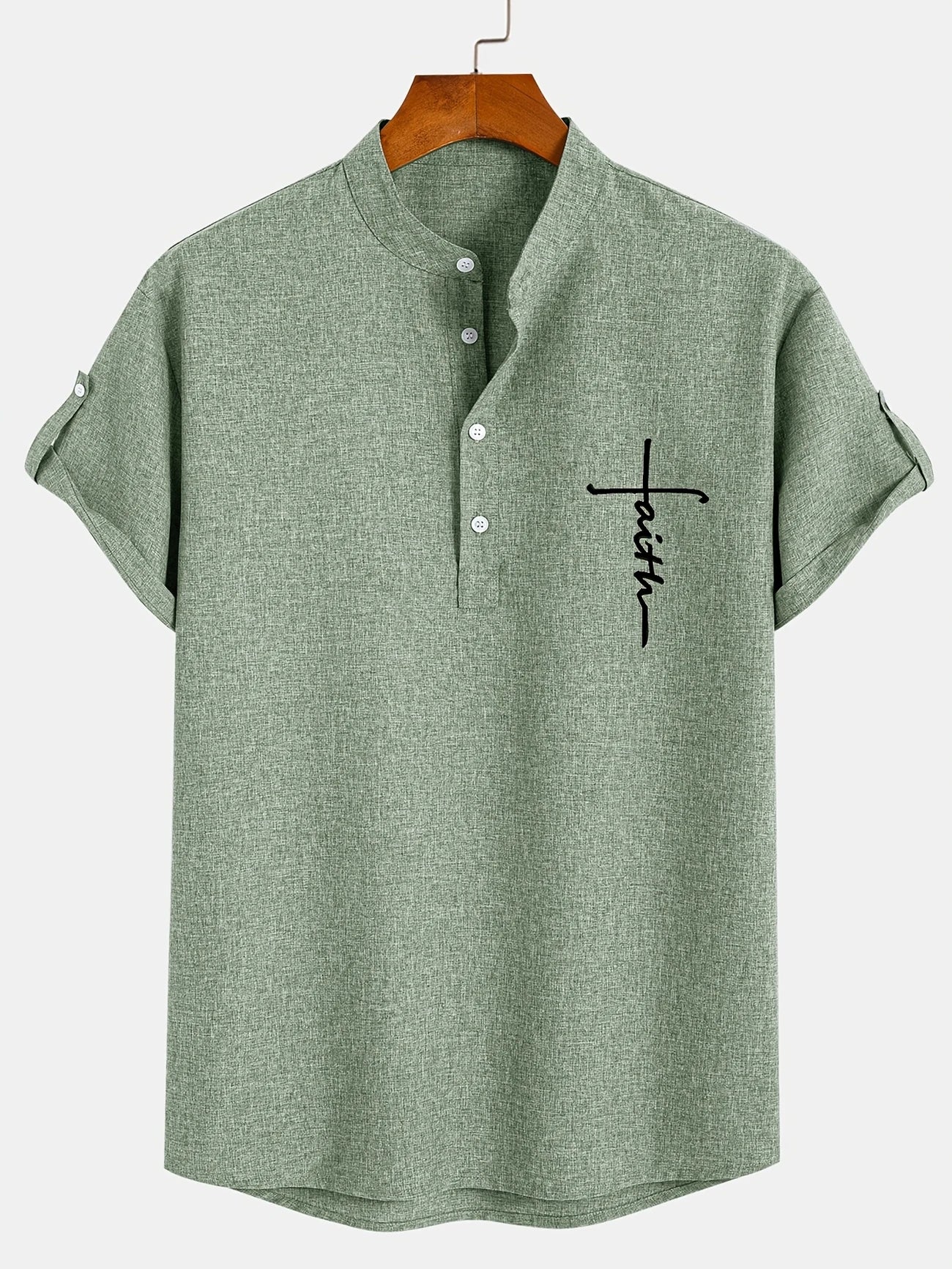Nómada | Camisa Lino Beige Manga Corta