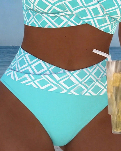 Mykonos | Bikini Estampado Marrón Ajustable