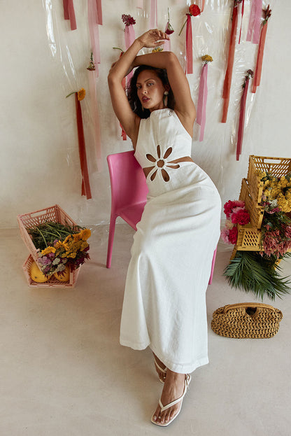 Siena | Vestido Largo Blanco Ibizenco