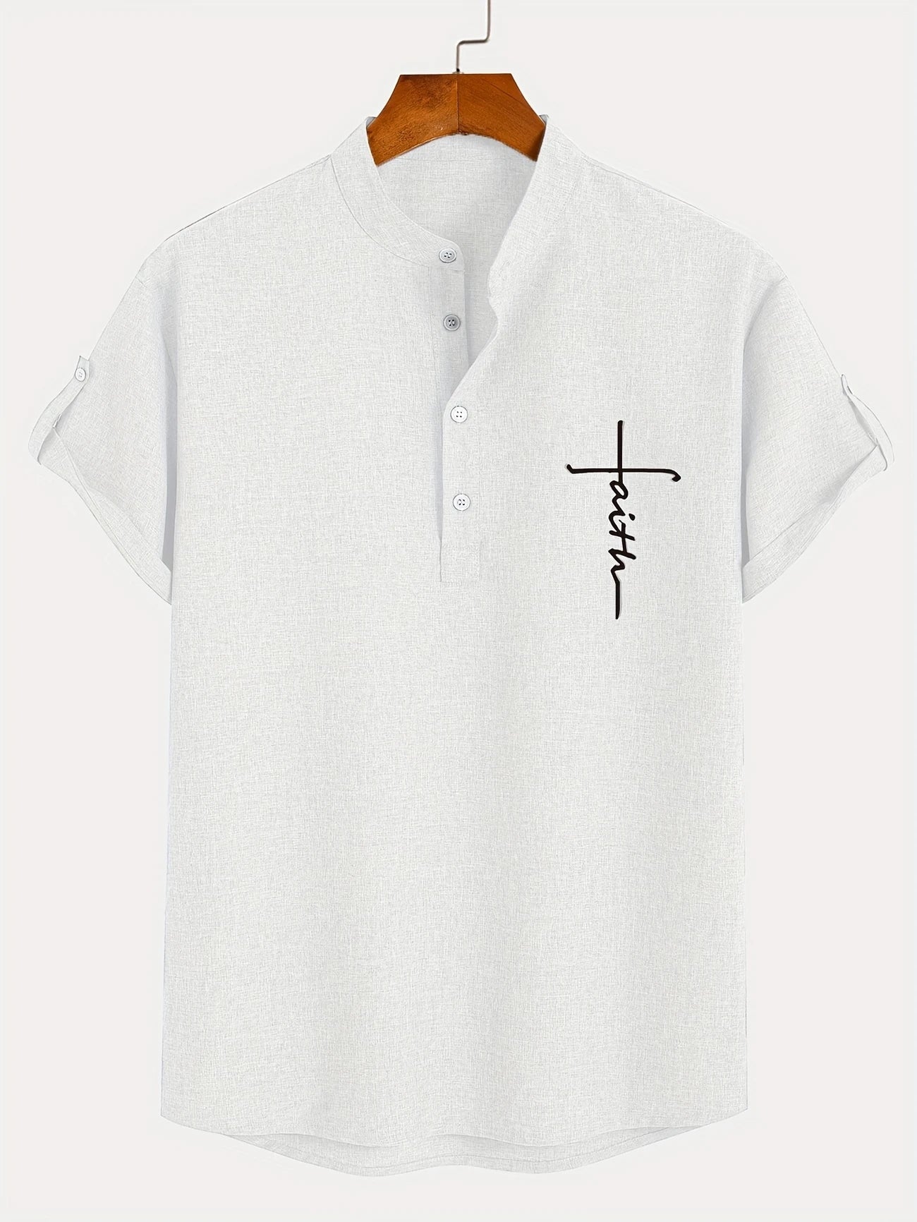 Nómada | Camisa Lino Beige Manga Corta