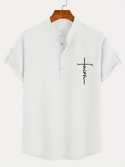 Nómada | Camisa Lino Beige Manga Corta
