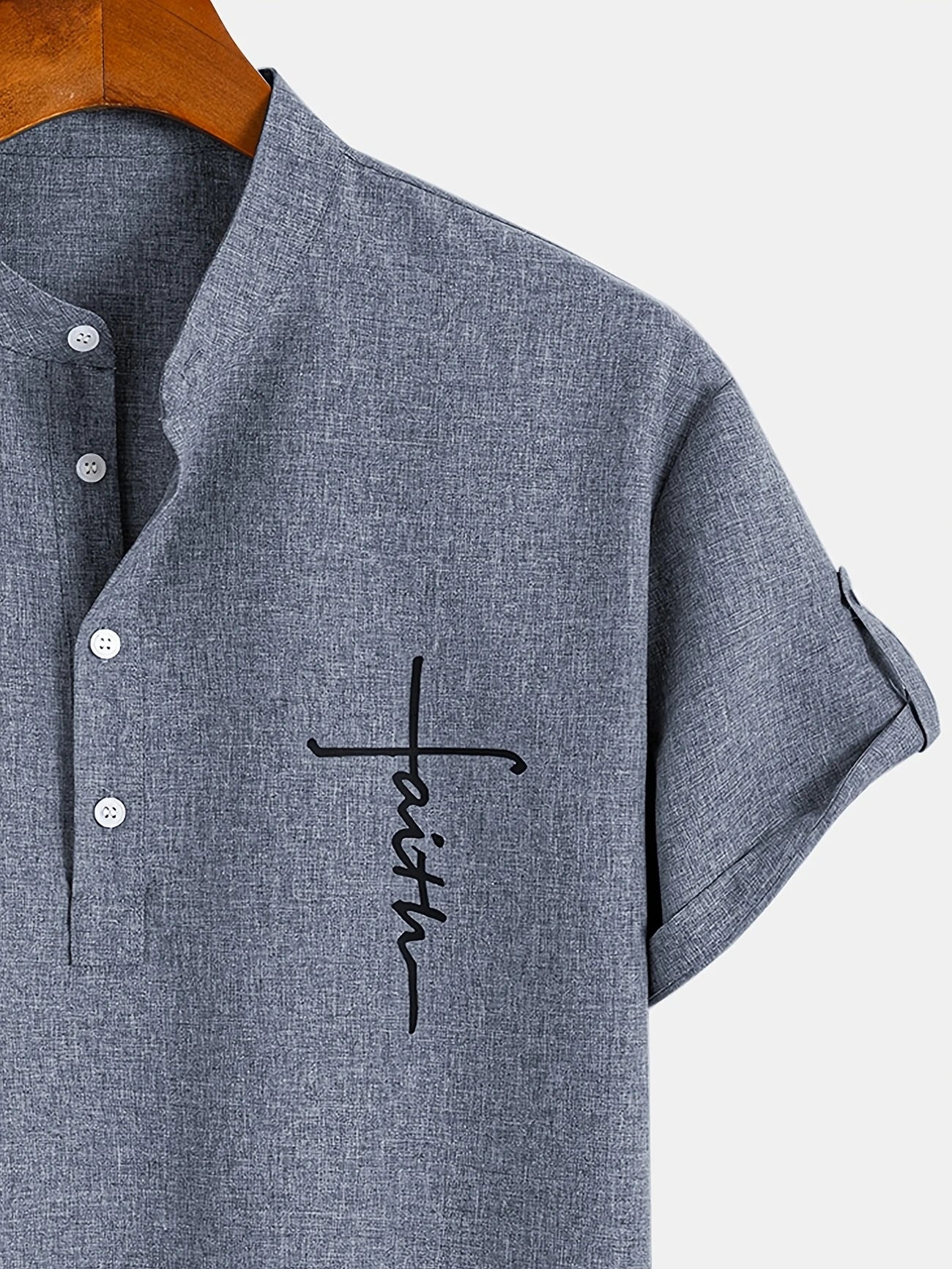 Nómada | Camisa Lino Beige Manga Corta