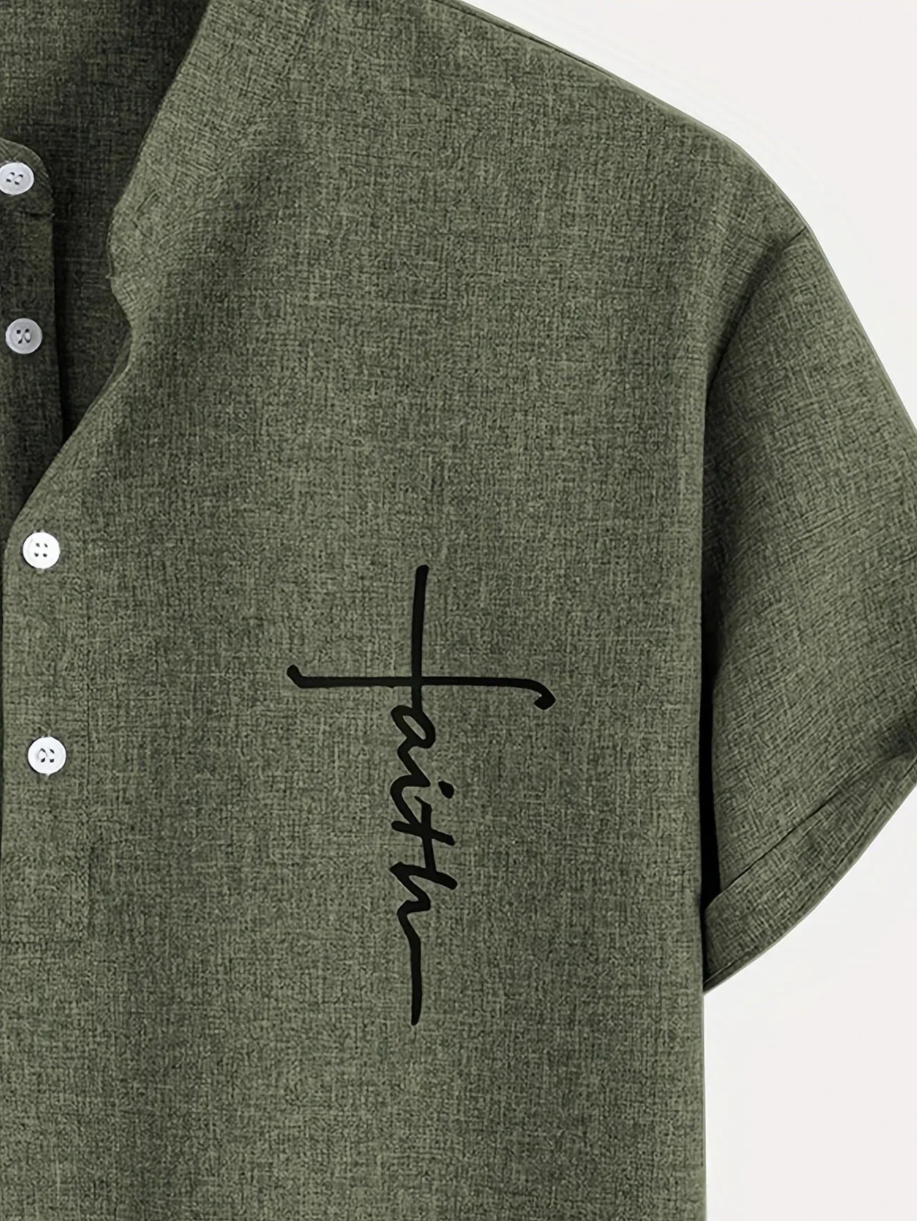 Nómada | Camisa Lino Beige Manga Corta