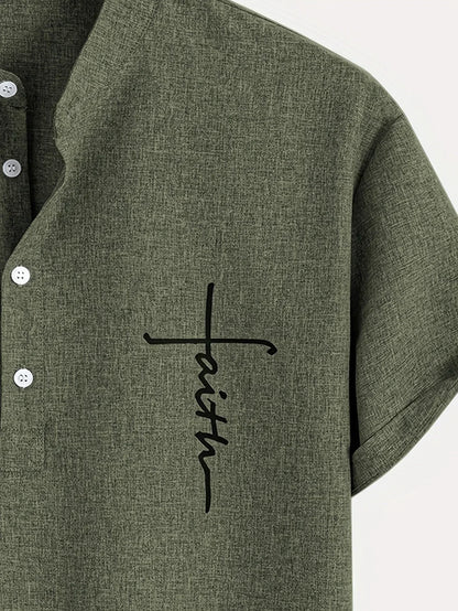 Nómada | Camisa Lino Beige Manga Corta