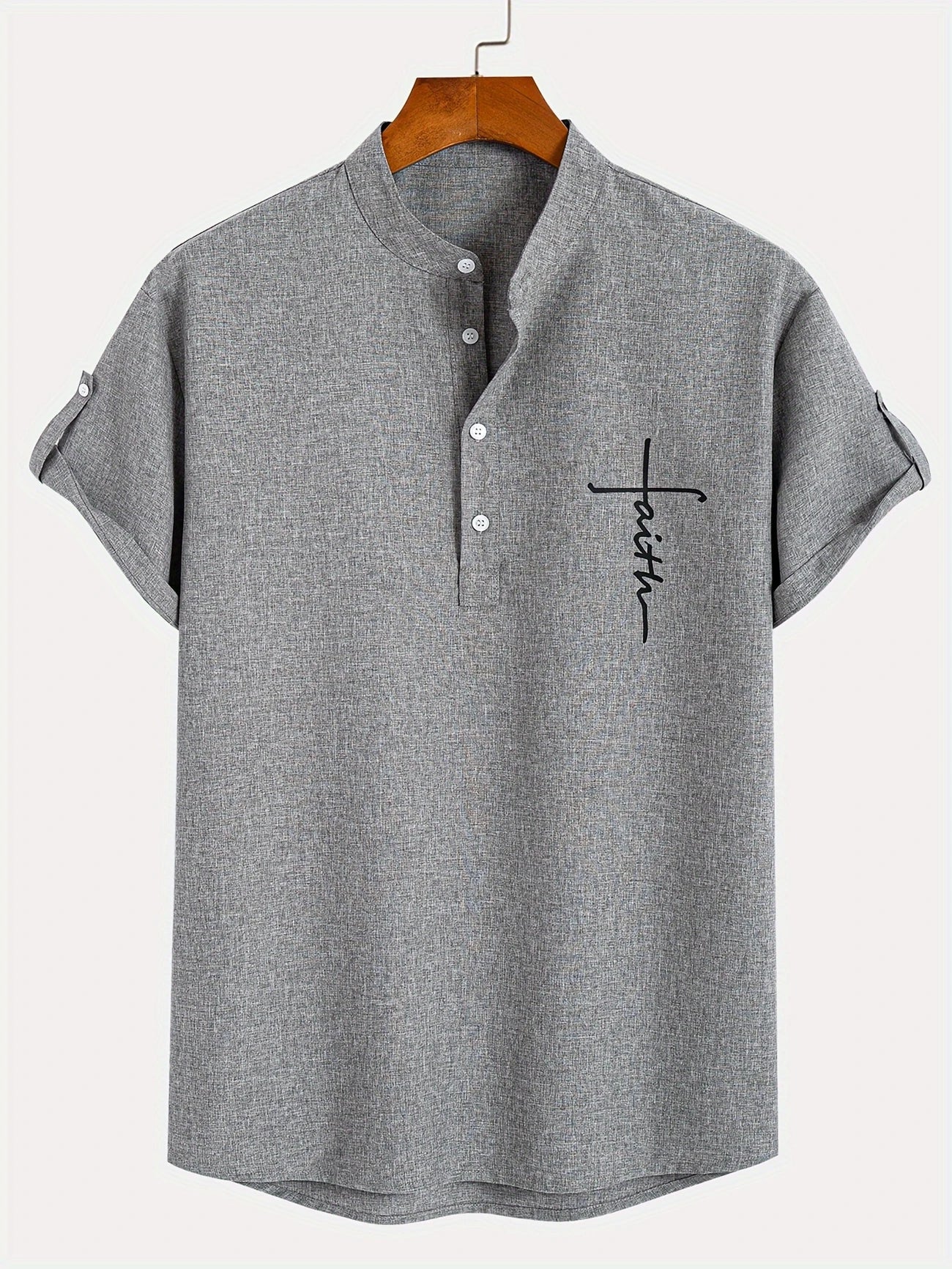 Nómada | Camisa Lino Beige Manga Corta