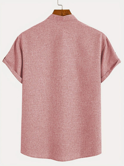 Nómada | Camisa Lino Beige Manga Corta