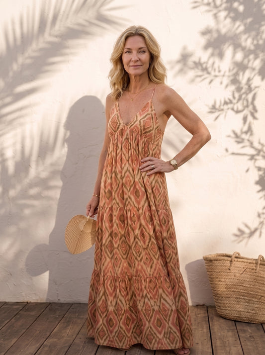 Tulum | Vestido boho holgado espalda descubierta