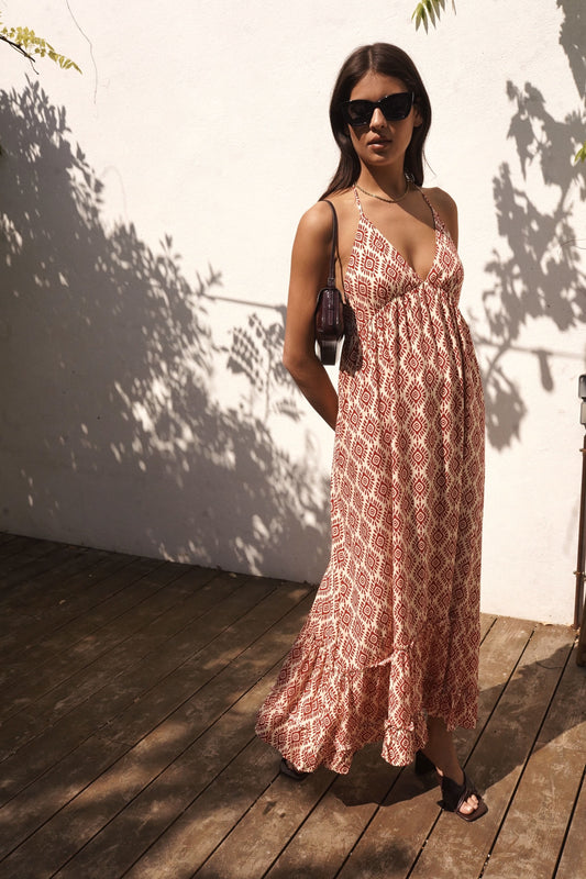 Tulum | Vestido boho holgado espalda descubierta