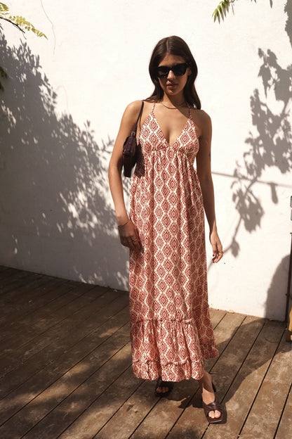 Tulum | Vestido boho holgado espalda descubierta
