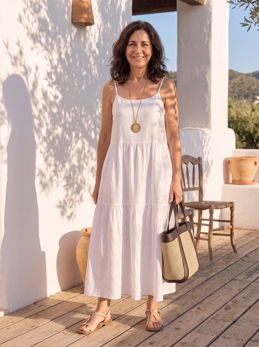 Victoria | Vestido holgado de lino