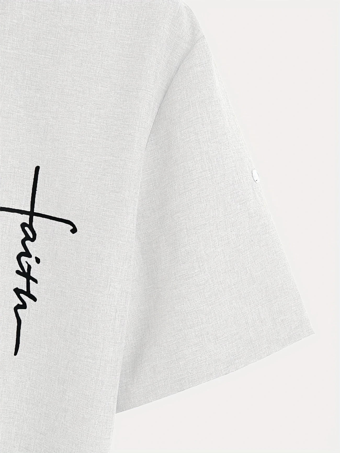 Nómada | Camisa Lino Beige Manga Corta