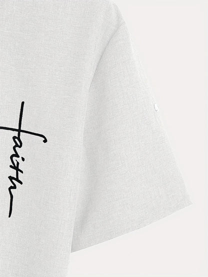 Nómada | Camisa Lino Beige Manga Corta