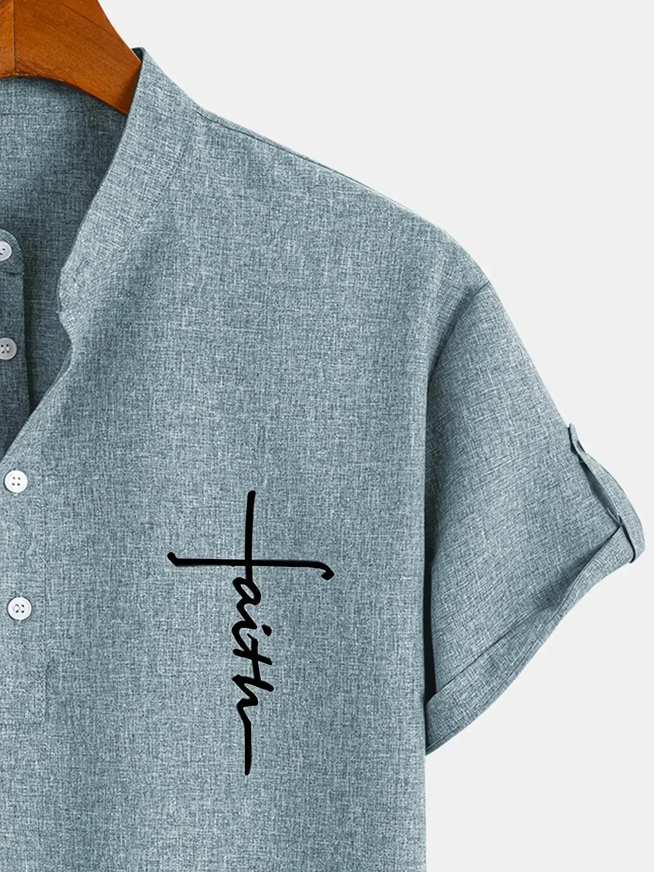 Nómada | Camisa Lino Beige Manga Corta