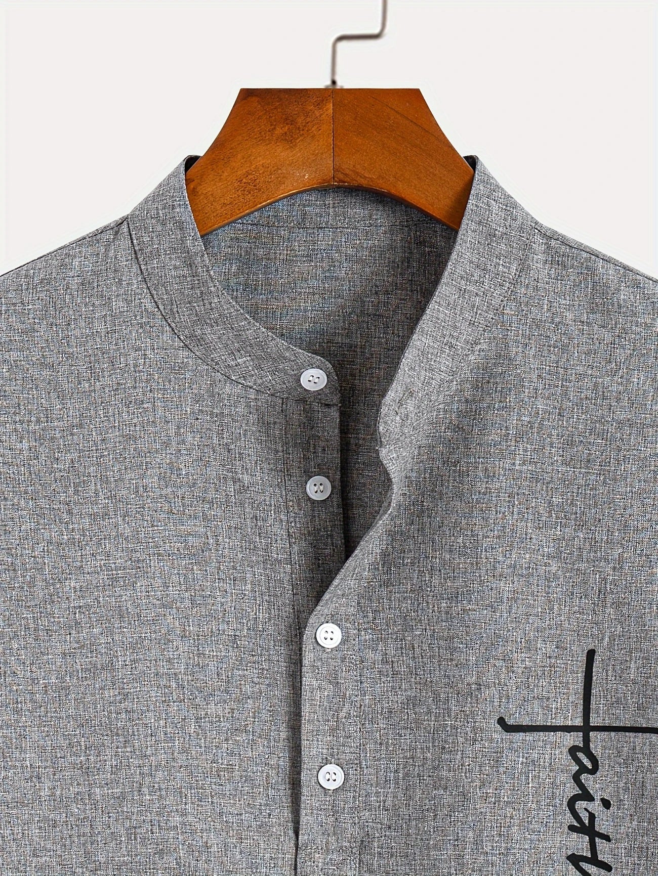 Nómada | Camisa Lino Beige Manga Corta