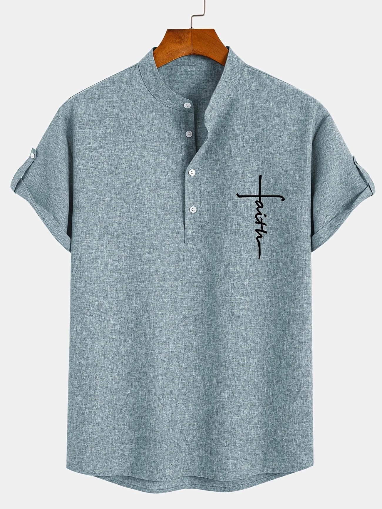 Nómada | Camisa Lino Beige Manga Corta
