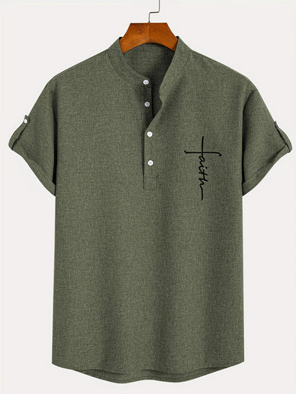 Nómada | Camisa Lino Beige Manga Corta
