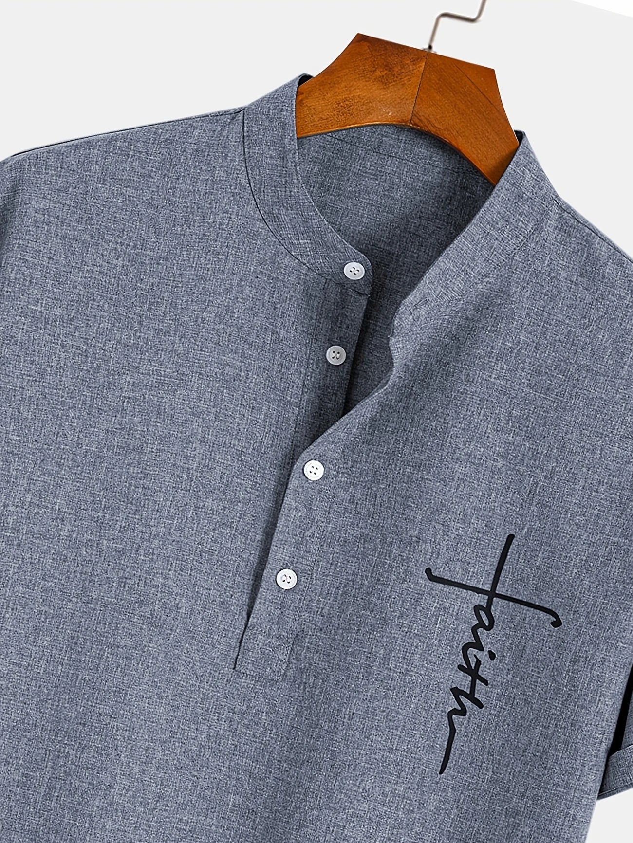 Nómada | Camisa Lino Beige Manga Corta