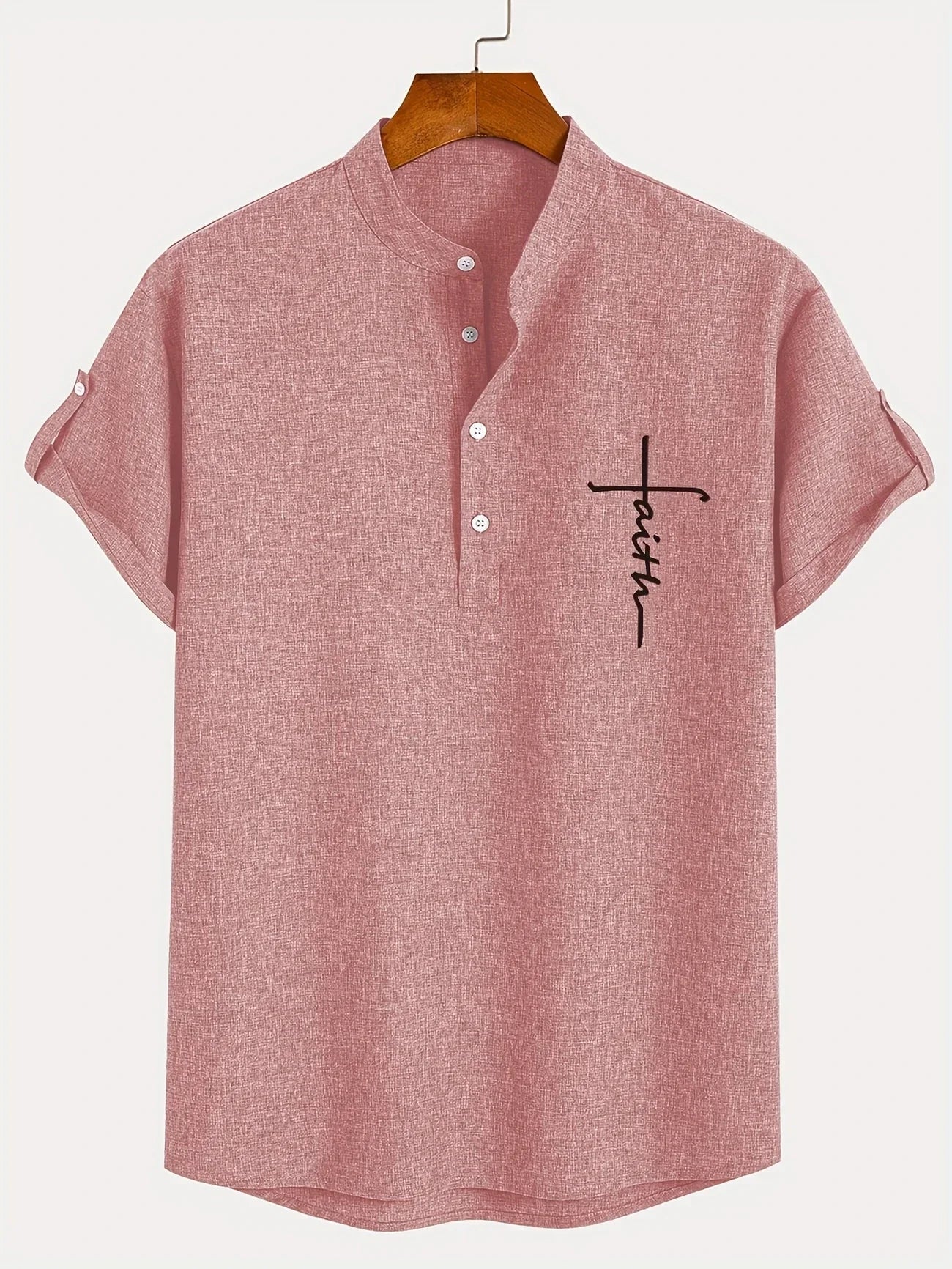 Nómada | Camisa Lino Beige Manga Corta