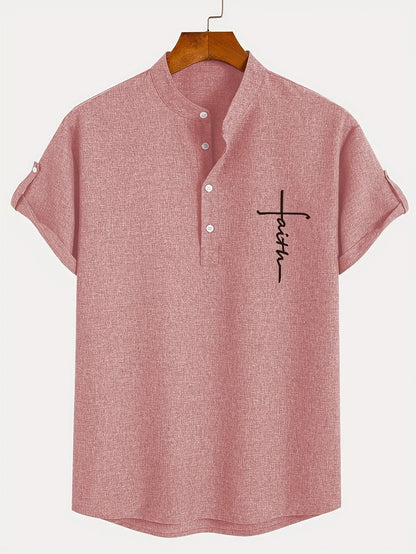Nómada | Camisa Lino Beige Manga Corta