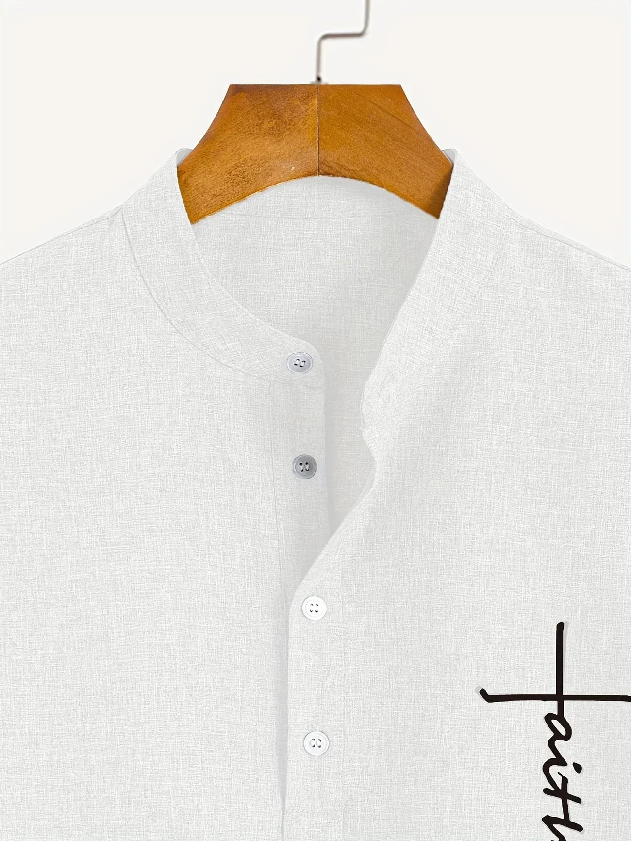 Nómada | Camisa Lino Beige Manga Corta